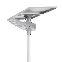 LED gatvės šviestuvas su saulės kolektoriumi